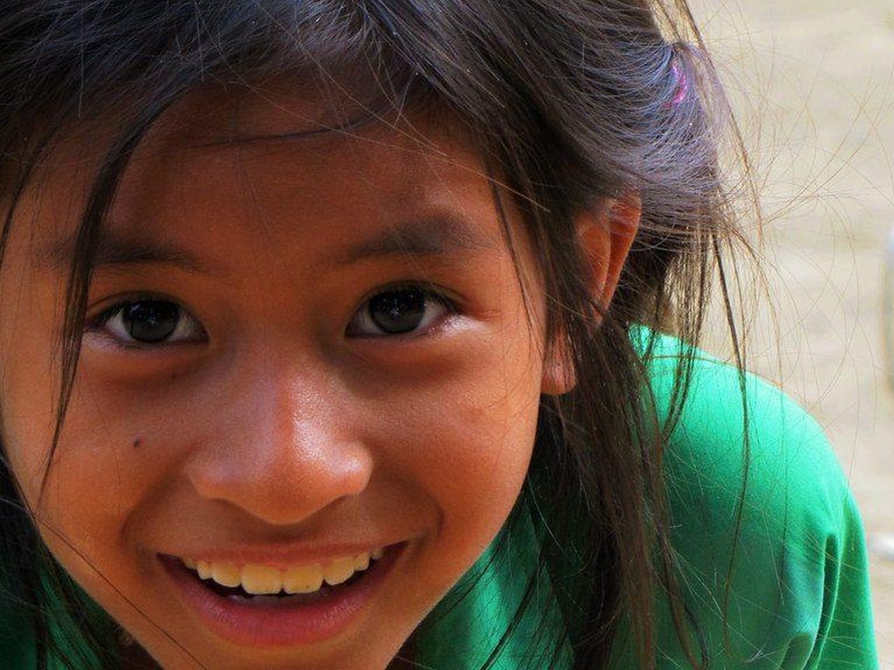 Volunteers and Cambodian children in rural village