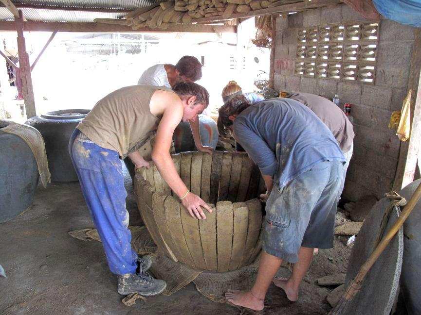 Building community infrastructure - working with large water jars